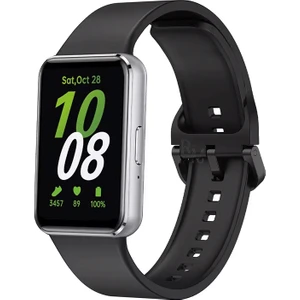 Samsung Galaxy Fit 3 Ile Uyumlu Silikon Spor Kordonlu Klasik Kayış Kordon