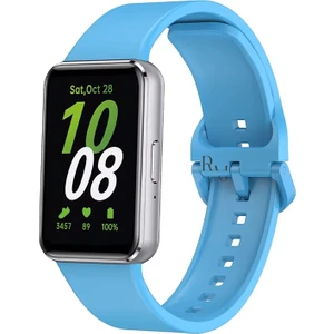 Samsung Galaxy Fit 3 Ile Uyumlu Silikon Spor Kordonlu Klasik Kayış Kordon