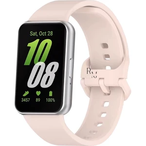 Samsung Galaxy Fit 3 Ile Uyumlu Silikon Spor Kordonlu Klasik Kayış Kordon
