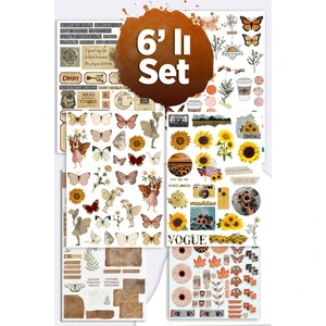 6'lı Sticker Planner Ajanda Bullet Journal Için Uygun Set