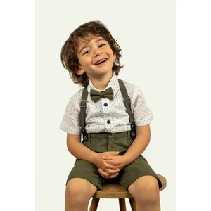 Lulu Kids Erkek Çocuk Yazlık Takım Elbise Papyonlu ve Slopetli "yaman" Modeli