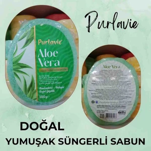Aloe Vera Özlü Doğal Süngerli Sabun