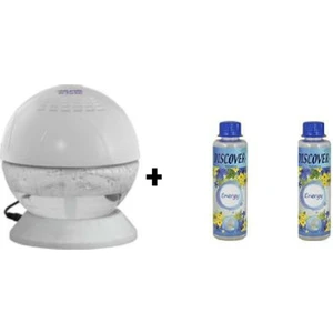 Sihirli Küre Geniş Alan Kokulandırma Makinesi Işıklı Beyaz + 2 Adet Energy Solüsyonu