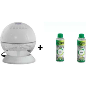 Sihirli Küre Geniş Alan Kokulandırma Makinesi Işıklı Beyaz + 2 Adet 150 Ml. Relax Solüsyonu