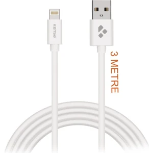 Şarj Kablosu 3 Metre 2.4A Ultra Güçlü ve Dayanıklı Lightning Iphone Uyumlu