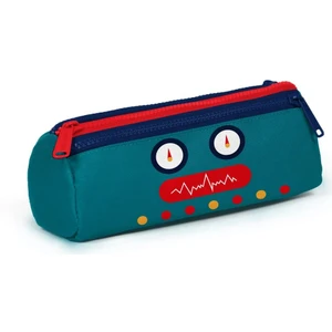 Coral High Robot Desenli Üç Bölmeli Kalem Çantası