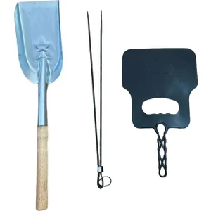 Mangal Aksesuar Seti, Kürek-Köz Maşası-Yelpaze 3 Parça