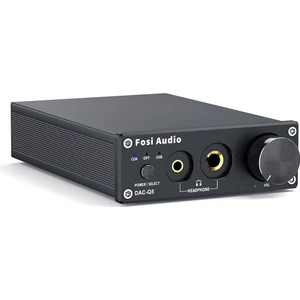 Fosi Audio Dac-Q5 Hifi 2.0 Mini Kod Çözücü Stereo Ses Kod Çözücü Dac Girişi Usb/koaksiyel/optik Rca/kulaklıklar Için Amplifikatör, 24 BIT/192KHZ