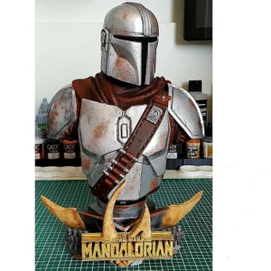 Turansoy Craft The Mandalorian Cool Pose Boyalı Büst 12 cm