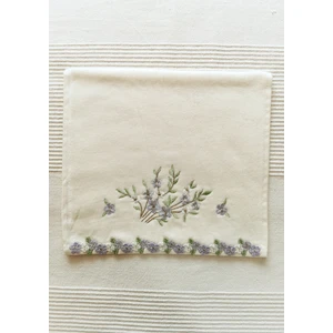 Halley Concept 30 x 50 Çiçekli Nakış Işlemeli Kadife Mutfak Havlusu %100 Pamuk