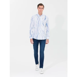 Erkek Açık Mavi Slim Fit Uzun Kollu Gömlek 50265587-VR003