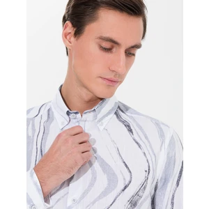 Erkek Gri Slim Fit Uzun Kollu Gömlek 50265587-VR024