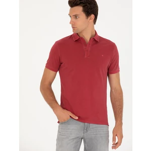 Erkek Kırmızı Slim Fit Polo Yaka T-Shirt 50266615-VR030