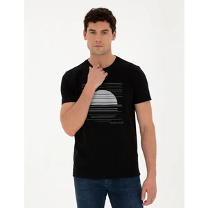 Pierre Cardin Erkek Siyah Slim Fit Tişört 50285390-VR046