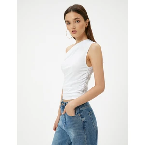 Tek Omuz Kolsuz Tişört  Slim Fit Pamuklu