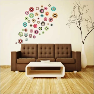 Duvar Süsü (Sticker) Geometrik Halkalı Duvar Dekoratif Süsü
