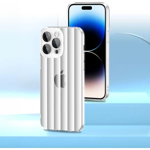 Apple iPhone 15 Pro Uyumlu Kılıf Zebana Bumper Silikon Kılıf (Kamera Lens Korumalı) Şeffaf