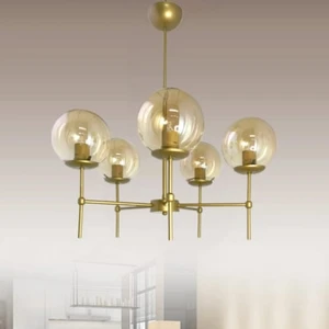 BSA Lighting Armina 5'li Eskitme Boyalı Modern Avize (Bal Camlı)