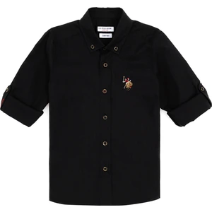 U.S. Polo Assn. Erkek Çocuk Siyah Gömlek Basic 50283994-VR046