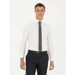 Erkek Beyaz Slim Fit Uzun Kollu Klasik Gömlek 50273661-VR013