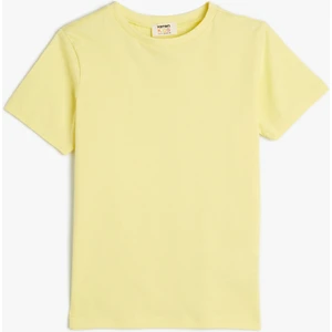 Basic Tişört Kısa Kollu Bisiklet Yaka Pamuklu