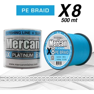 Pe Örgü Platinum X8 Mavi Ip 500M Misina