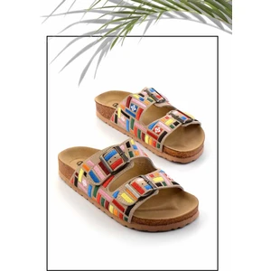 Bej Nubuk   Kadın Terlik K04819300601