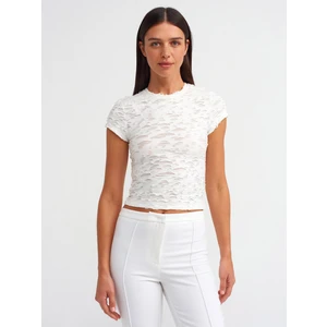 30636 Kısa Kollu Top-Ekru