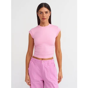 30899 Yanları Büzgü Detaylı Top-Açık Pembe