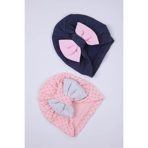 Baby Hola Babyhola Kurdeleli Desenli Bebek Bone Şapka Bere 2'li Set 0-6 Ay 1758
