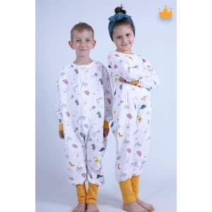 2-8 Yaş 1 Tog 4 Katlı Müslin Çocuk Uyku Tulumu Unisex Uzun Kollu Uyku Tulumu