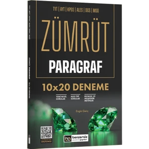 Benzersiz Akademi Yayınları TYT AYT KPSS ALES DGS MSÜ Zümrüt Paragraf 10 x 20 Deneme