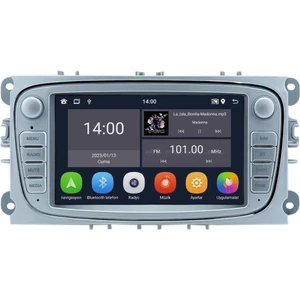 Ford Connect-Mondeo-Focus Oval Gri 4 GB Ram 64 GB Hafıza Androıd Multımedıa Teyp T5