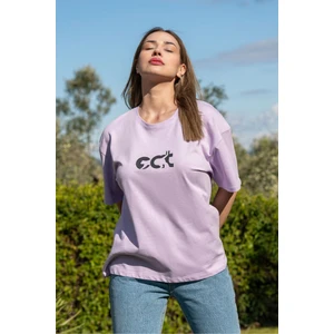 Maison La Femme Baskılı Tişört Oversize / Geniş Kesim Unisex Model