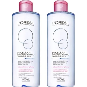 L'Oréal Paris Dermo Expertise Hassas Ciltler İçin Kusursuz Makyaj Temizleme Suyu 400 ml 2 Adet
