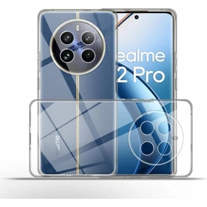 M.tk moveteck Realme 12 Pro Kılıf Kamera Korumalı Renksiz Yumuşak Şeffaf Silikon Kapak Clear