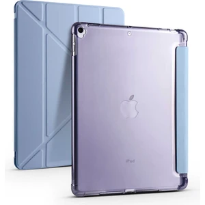 TNS TeknoPlus Apple iPad 10.2 8.nesil Kılıf Yatay ve Dikey Standlı Uyku Modlu Kalemlikli Trifold Arkası Soft Silikon Smart Kılıf (Model A2270,A2428,A2429,A2430)