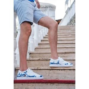 Erkek Vegan Deri Beyaz Sneakers - Lighthouse Tasarım