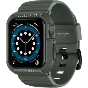 Apple Watch 41mm (Seri 9/8/7) Kılıf & Kordon Kayış Rugged Armor Pro Military Green - ACS00547