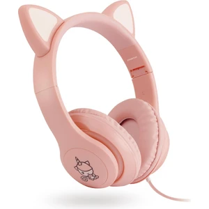 FS78 Figürlü Kablolu Kulak Üstü Kulaklık Pembe