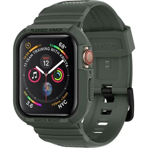 Apple Watch 45mm (Seri 9/8/7) Kılıf & Kordon Kayış Rugged Armor Pro Military Green - 062CS26016