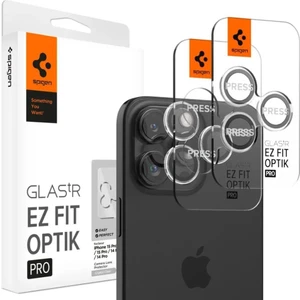 iPhone 16 Pro Max / 16 Pro / 15 Pro Max / 15 Pro / 14 Pro Max / 14 Pro Kamera Lens Camı Koruyucu Kolay Kurulum GLAS.tR EZ Fit Optik Pro (2 Adet) Crystal Clear - AGL06914