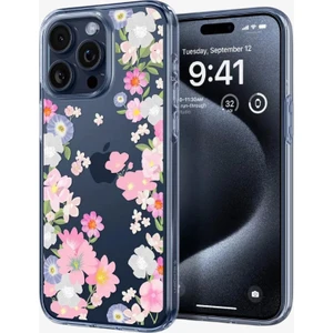 iPhone 15 Pro Kılıf Liquid Crystal 4 Tarafı Tam Koruma Blossom - ACS06558