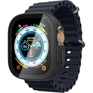 Apple Watch 49mm (Ultra 2/1) Kılıf Thin Fit 360 + Cam Ekran Koruyucu Black - ACS05558