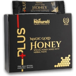 +Plus Magic Gold Honey (12 Servis)  Ballı Pekmezli Ginseng Karışımlı En Doğal Bitkisel Maksimum Enerji Macunu