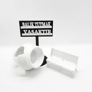 Balık Tutmak Yasaktır - Bank ve Kırık Küp Akvaryum Dekoru- Akvaryum Süsü