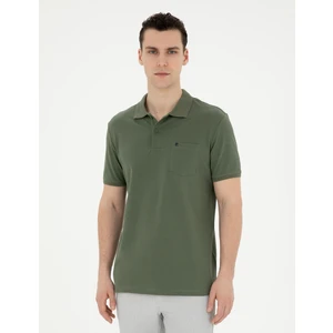 Pierre Cardin Erkek Haki Regular Fit Basic Tişört 50291576-VR027