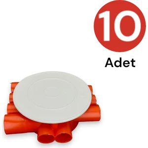 Buat Norm Kasa Kapaklı Sıva Altı Kablo Dağıtıcı Plastik Turuncu 10 Adet