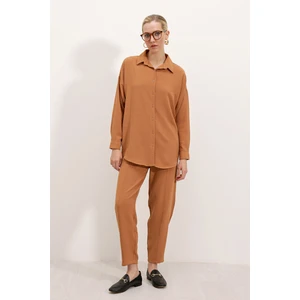 6593 Oversize Ikili Takım - Taba