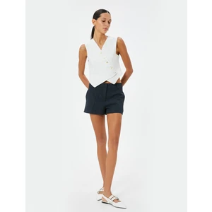 Mini Şort Düşük Bel Bol Kalıp Cepli